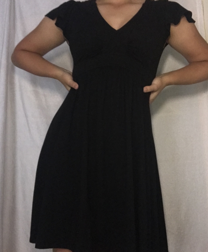 black flowy dress
